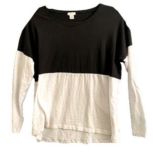 J. Crew color block long sleeve shirt gym